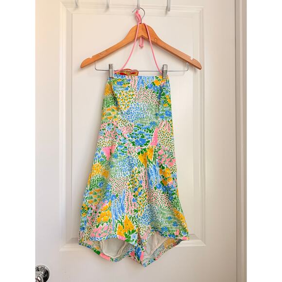 Vintage RARE 1950s JCPenny Flower Print Pinup Swimsuit Playsuit Summer Beach Med - Picture 3 of 7